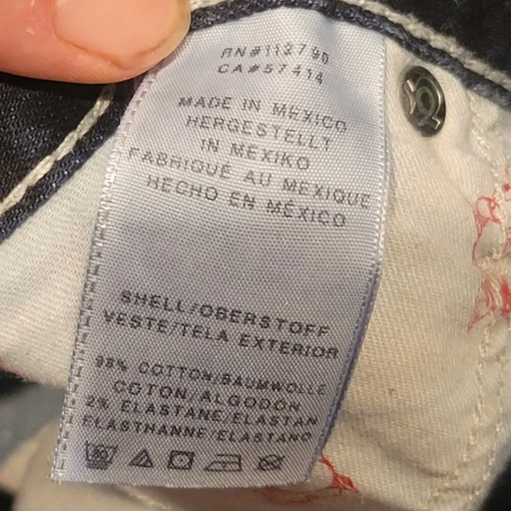 True Religion Men's Sz 40 x32 Straight Denim Dark Blue Jeans
